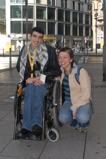 David mit Betreuerin