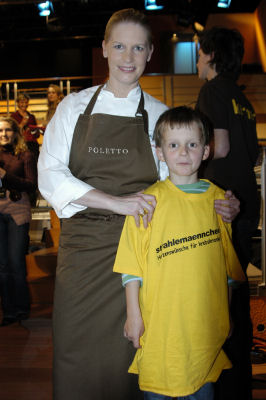 Sternek�chin Cornelia Poletto mit Jonas