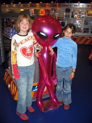 Foto mit Alien